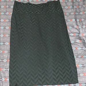 Lularoe size L olive green Cassie skirt